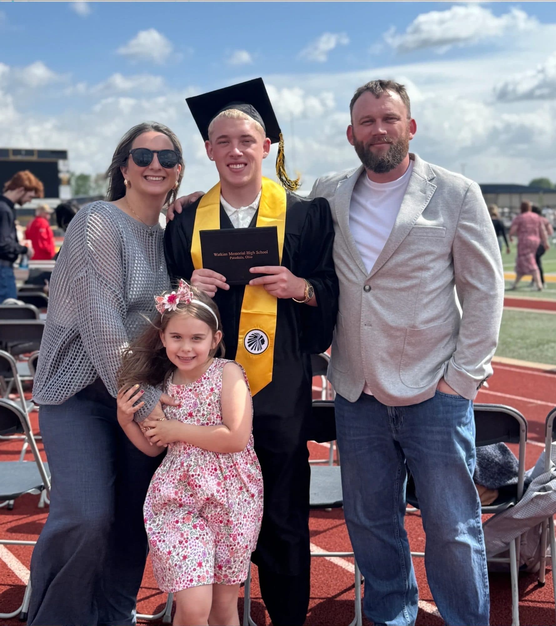 The French family at a graduation
